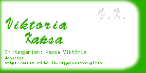 viktoria kapsa business card