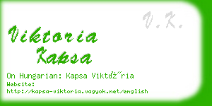 viktoria kapsa business card